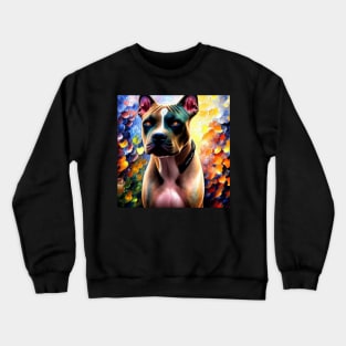 Pitbull Watercolor Crewneck Sweatshirt